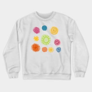 colorful flower Crewneck Sweatshirt